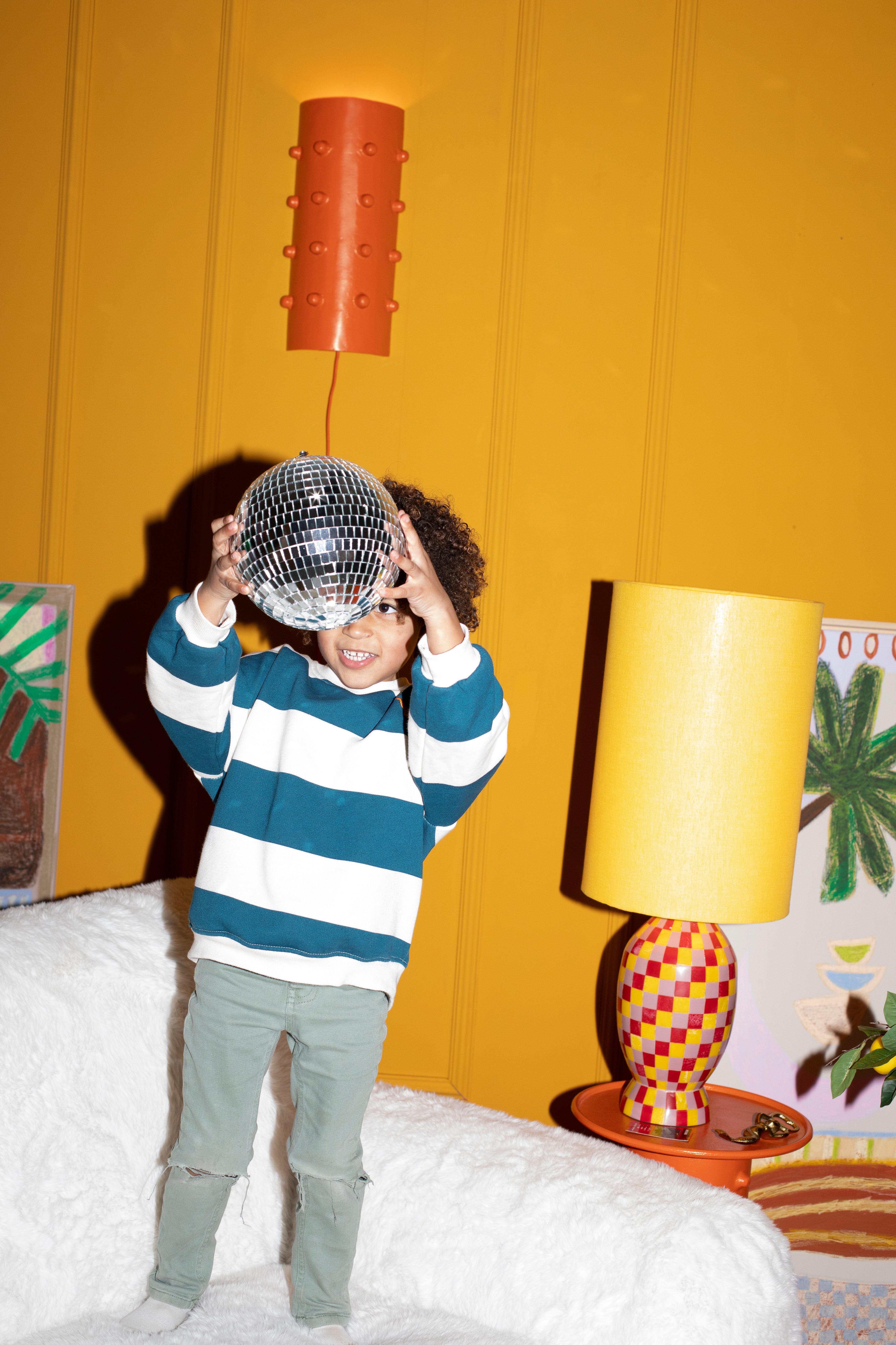 Bold Monkey Pinch Me Bobbled Orange Wall Lamp
